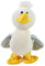 Kögler 75644 - Labertier Möwe Malwin, ca. 22 cm groß, nachsprechendes Plüschtier mit Wiedergabefunktion, plappert alles witzig nach und bewegt sich, batteriebetrieben
