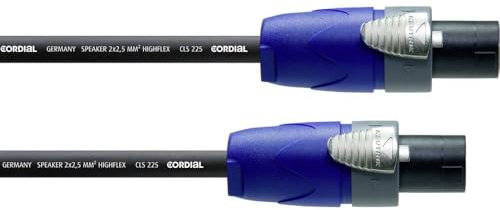 Cordial Lautsprecher Kabel [1x Typ SPK-Stecker - 1x Typ SPK-Stecker] 2 x 2.5 mm² 15.00 m Schwarz