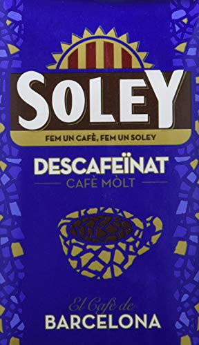 Café Soley molido Descafeinado, 250 gramos - [Pack de 12]