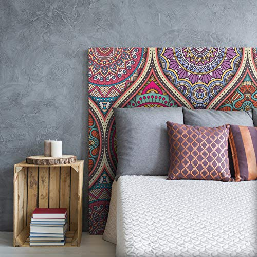 Megadecor Kopfteil für Bett, PVC, dekorativ, klassisches Mandala-Design, verschiedene Größen