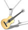 AILUOR Männer Frauen Plektrum Halskette mit Einstellbarer Kette Hip Hop Musikstil Titan Stahl Gitarrenanhänger Anhänger Schmuck Personalisierte Geschenk (Gold)