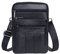 Xieben Umhängetasche aus Leder Schulter Crossbody Reisetasche für Herren Frauen Handyhalter Holster Geschäft Reise Pack Brieftasche Gürteltasche Bauchtasche Sling Brusttasche Schwarz
