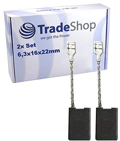 2x Kohlebürsten Motorkohlen 6,3x16x22mm für Bosch GWS 21-180 JHV GWS 21-230 H GWS 21-230 JH GWS 21-230 HV GWS 21-230 JHV GWS 24-180 B GWS 24-180 H