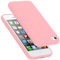 Cadorabo Custodia per Apple iPhone 5 in LIQUID ROSA - Morbida Cover Protettiva Sottile di Silicone TPU con Bordo Protezione - Ultra Slim Case Antiurto Gel Back Bumper Guscio