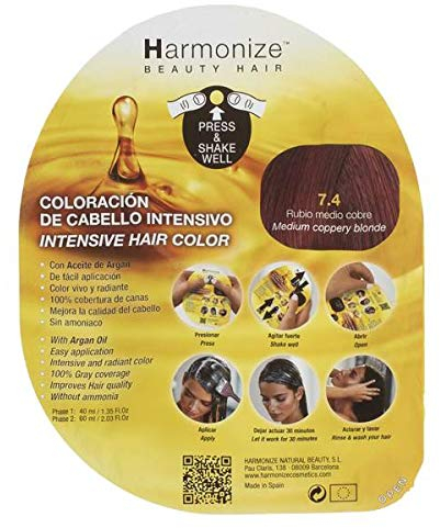TINTE HARMONIZE Nº 7.4 RUBIO MEDIO COBRE