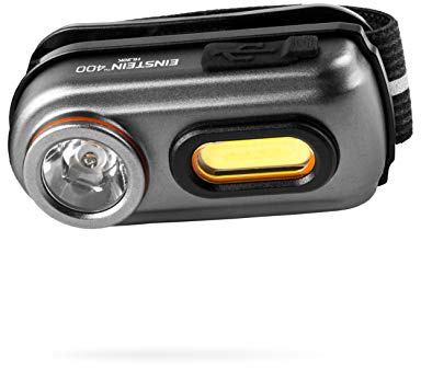 NEBO Einstein Lampe frontale puissante 400 lumens avec batterie rechargeable | Lampe frontale compacte à profil bas avec 5 modes d'éclairage