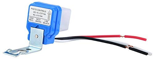 Mini Dämmerungsschalter - Dämmerungssensor Lichtsensor Twilight Switch - Automatischer Lichtsteuerungssensor für Außenbereich mit Lichtschalter AC 12V/24V/110V/220V 10A(220V)