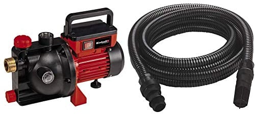 Einhell Gartenpumpe GC-GP 6040 ECO (600 W, max. 3.6 bar, 4000 L/h Fördermenge, Wasserfüllanzeige, klappbarer Handgriff, Wassereinfüllöffnung /-ablassschraube, inkl. 4 m Schlauch)