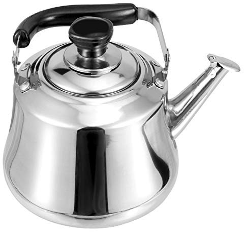 Cabilock Bouilloire sifflante en acier inoxydable - 1 l - Avec filtre - Bouilloire en métal pour faire bouillir l'eau