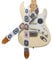 MUSIC FIRST Originelles Design, 5 cm breit (5 cm), handgefertigter Gitarrengurt im Vintage-Stil mit bunten Blumen