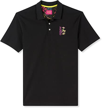 OXBOW O1NUEVO Polo manches courtes imprimé dos Noir S