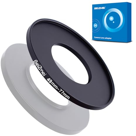 49 mm auf 77 mm Adapterring für Kamerafilter, kompatibel mit Allen 49 mm Objektiven mit 77 mm UV, ND, CPL Filter.49 mm Lens to 77 mm Filter Ring (49-77 mm)