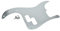 Dopro 13-Loch-Schlagbrett für Linkshänder, modernes Metall, Aluminium, eloxiert, Präzisions-Bass, P-Bass, passend für American Fender P Bass, Silber
