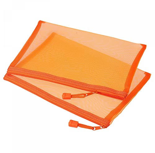 sourcing map Sacs de tirette de maille, poches de stockage de trousse de crayon de poche de tirette pour des