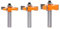 Bestgle Trapano fresatrice per superfici di piani 8 mm Attacco CNC Spoilboard Superficie Autoratore Punte Utensile per pulizia del pavimento in legno