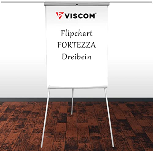 Flipchart FORTEZZA mit Dreibein-Stativ und Seitenarmen - magnetische Oberfläche - vielseitig einsetzbar - Whiteboard mit Stativ - höhen-verstellbar