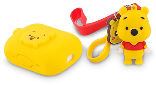 Derhom Airpods Pro 2 Silikon Niedliche Lustige Abdeckung Kompatibel mit Apple Airpods Pro und Pro 2[Cartoon mit Puppe Serie] (Winnie)