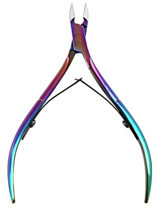 GHEART Ciseaux à Cuticules, Coupe-Cuticules, Ciseaux à Ongles Professionnels, Peaux Mortes et Cuticules pour Pédicure, Manucure, Peau Morte Pied et Main, Coloré(1 pièces)