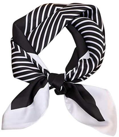 FAIRYGATE Ladies Scarfs Silk Bandana Womens Large Satin Feeling Formal Square Neck Scarf Head Hair Wraps Summer Scarves A2215