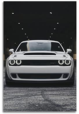Sportwagen-Poster für Dodge Challenger SRT Rennauto Supercar Poster Dekorative Malerei Leinwand Wandposter und Kunstbild Druck Moderne Familie Schlafzimmer Dekor Poster