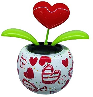 WSRRDRECVHi Jouet solaire dansant en forme de tournesol - Fleur oscillante - Papillon dans des pots colorés - Pour tableau de bord - Décoration de voiture