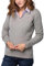 Ladies V Neck Cable Knit Jumper Womens Chunky Knitted Jumper Pullover Sweater (UK, Numeric, 16, Regular, Regular, Grey)