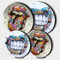 Street Art Round Metal Hob Covers Set of 4 Stove Cooker Hob Covers for Cookers Gas Stove Protector Cookware Accessories Modern Cooktop Decor
