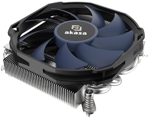 Akasa Alucia H4i, Intel LGA1700/1200/115X Compatible, 4-Copper Heatpipes with Ball Bearing CPU Cooler, 92 mm Fan, Maximum 3600 RPM Speed, Low Noise Cooling Fan, AK-CC7501BP01