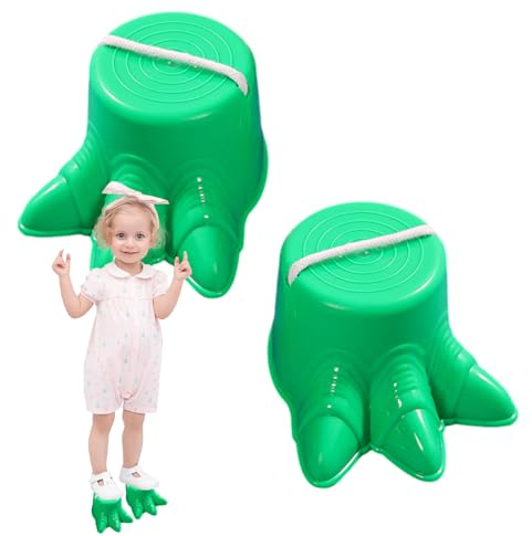 Neamou Stelzen für Kinder, Kinderstelzen | Kinder-Laufstelzen-Spielzeug 2 Stück | Klassisches Picknick-Spielset, rutschfest, Dinosaurier-Fußform, Stelzenlaufbecher, Spielzeug für Kinder, Par,