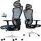 Devoko Ergonomischer Bürostuhle mit ultraweichen 3D-Armlehnen, verstellbarer Lendenwirbelstütze, Schreibtischstühle, PC Stuhl, Computerstuhl mit atmungsaktivem Mesh-Kissen, Belastung bis 150KG Schwarz