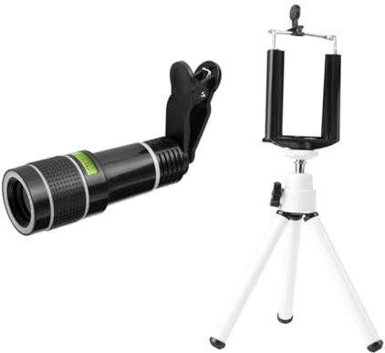 UKCOCO Smartphone Telephoto Lens Kit 20x External Camera Lens Tripod Eyecup -on Design Random Color
