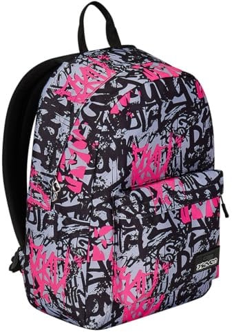 Seven Zaino Monoscomparto ImusicPack, Rosa e Nero, Con Cuffie Wireless Incluse, Tasca Porta Pc, Zaino Viaggio e Scuola, Bambini e Ragazzi