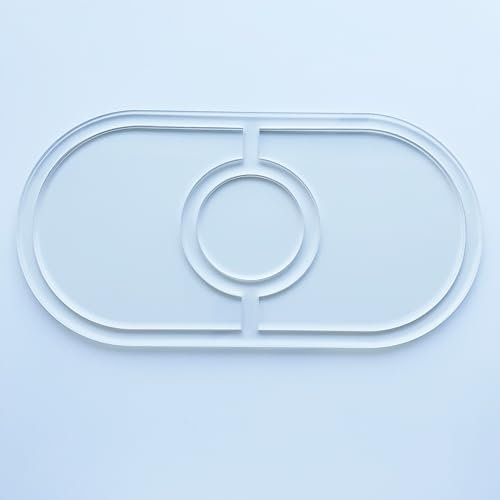 Oval 3-pocket Serving Tray Router Template, Acrylic Template, Woodworking Router Guide