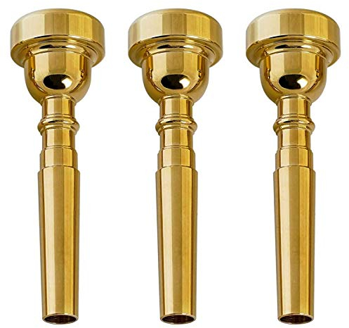 Ronlok TrompetenmundstüCk 7C 5C 3C TrompetenmundstüCkset Musikinstrumente ZubehöR (3Er Pack) Golden