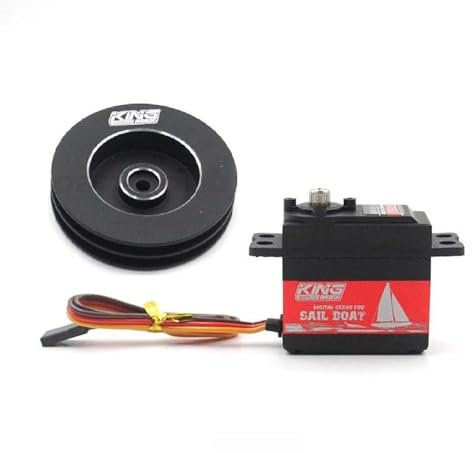 SPARKHOBBY Sw22hv 68g étanche treuil Direction servo programmable Tour 1,5~7t numérique Haute Tension engrenage en métal pour Bateau à Voile rc (avec treuil en métal 4T)