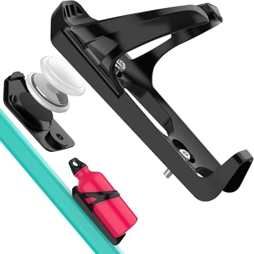 DDJ Airtag Bike Water Bottle Holder, Waterproof AirTag Bike Mount Hidden GPS Tracker Anti-Theft, Bicycle Bottle Cages with Safety Screw Tool, Universal Bikes Drink Cup Holder for Road MTB Bikes