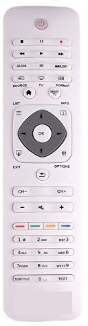Universal Remote Control For PHILIPS TV Parts 55 / 65PFL7730 8730 9340 Series 3D Smart TV Fernbedienung Controller(PH-20 WHITE)