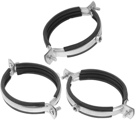 Hemobllo 3pcs Clamp Cable Clamps Copper Pipes Repair Clamp PVC Pipes Hanger Pipes Support Clamp Pipes Mounting Brackets Steel Cable Clamp Rubber Clamps Carbon Steel