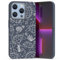 CAROKI for iPhone 13 Pro Leather Texture Phone Case, Soft Fashion Slim Shockproof Case, Classic Turtle Pattern Design, Protective Case with Camera Frame for iPhone 13 Pro 6.1 - Dark Blue