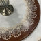 Spitze Elegantes Blumenmuster Tischdecke Europäischer Stil pastorale Spitze Couchtischdecke hohle Tischdecke rechteckig quadratisch rund Garn bestickt 4 Bis 6 Personen Sitzen Können(A,Diameter 130cm)