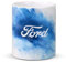 Ford Logo Tasse Splash Blau Weiß Keramik 330ml