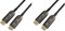 Amazon Basics Braided High-Speed Fiber Optic HDMI Cable, 10 m, Black (Pack of 2)