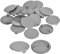 sourcing map 40Pcs Hinge Hole Covers, 35mm(1 3/8) Dia Plastic Concealed Hole Cover Round Flush Type Caps for Furniture Cabinet Cupboard, Grey