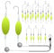 10PCS Double-Hook Reverse Bottom Rig, 2026 Upgrade Double Reverse Hooks Set Single Line Double Hook Bottom Fishing Rig, Fishing Hook Fishing Lures for Offshore Big Game (Silver #10)
