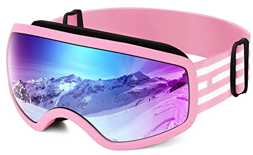 EasYoung Skibrille für Kinder, Snowboard Brille mit UV-Schutz, Anti-Fog für Jugendliche, Skateboarden Brille Helmkompatible