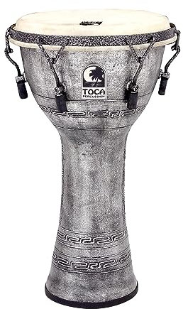 TOCA TO803280 Djembe Freestyle Mech. Tuned Antique Silver 10'' SFDMX-10AS