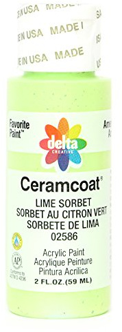 Delta Creative Ceramcoat Acrylic Paint in Assorted Colors (2 Ounce), 02586 Lime Sorbet