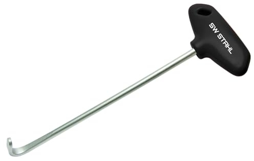 SW-Stahl 10520SB Hakenwerkzeug für Auspuffgummiringe - Montagehaken | Premium Werkzeug zur Demontage von Auspuffgummis - Länge 200 mm - Made in Germany - Robuster Abzieher in Blisterpackung