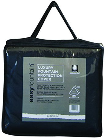 Luxury Lined Fountain Protection Cover - Medium, Black