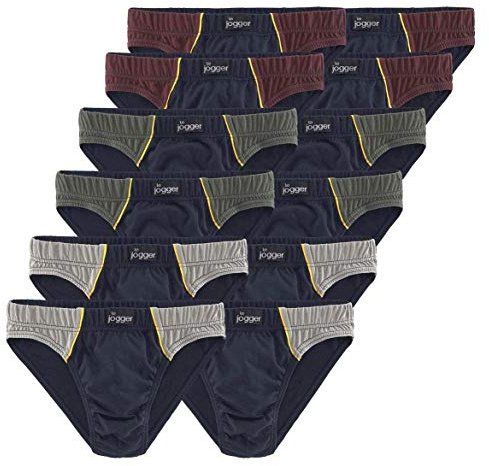 Le Jogger Herren Slip (6 Stück) | Baumwolle, Single-Jersey-Qualität, Kleines Weblabel vorn, Seitliche Paspeln, Bei 60° waschbar, Sportlicher Look